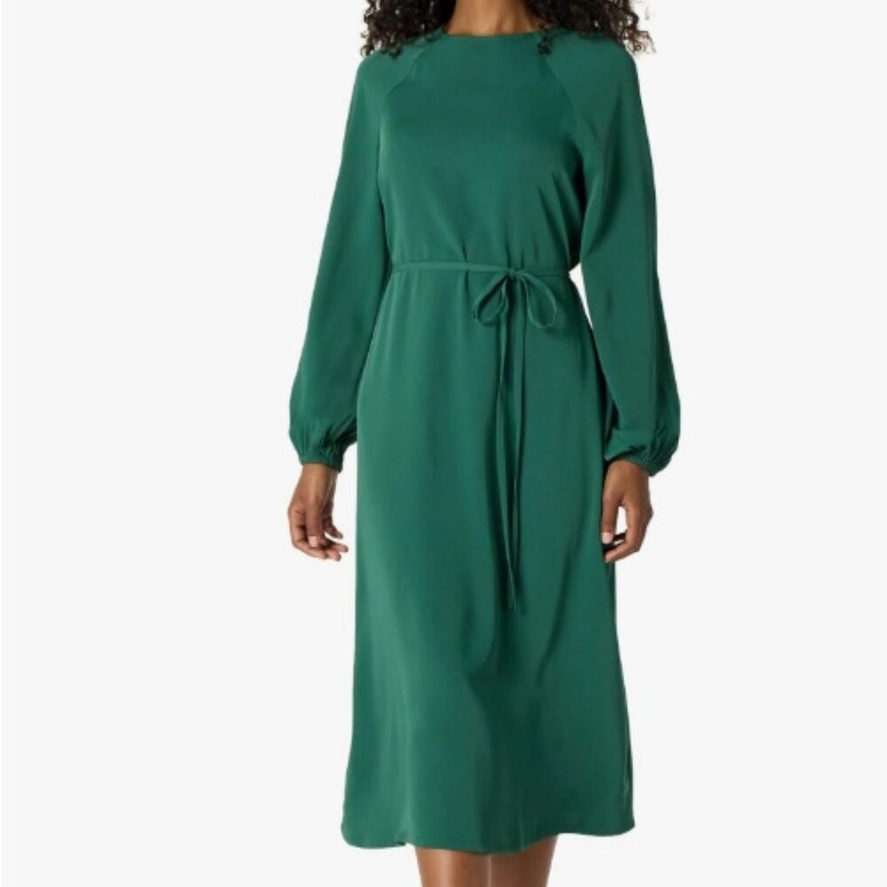 The Drop Womens Dolman Balloon Sleeve Belted Midi Dress Size 5X (32-34)